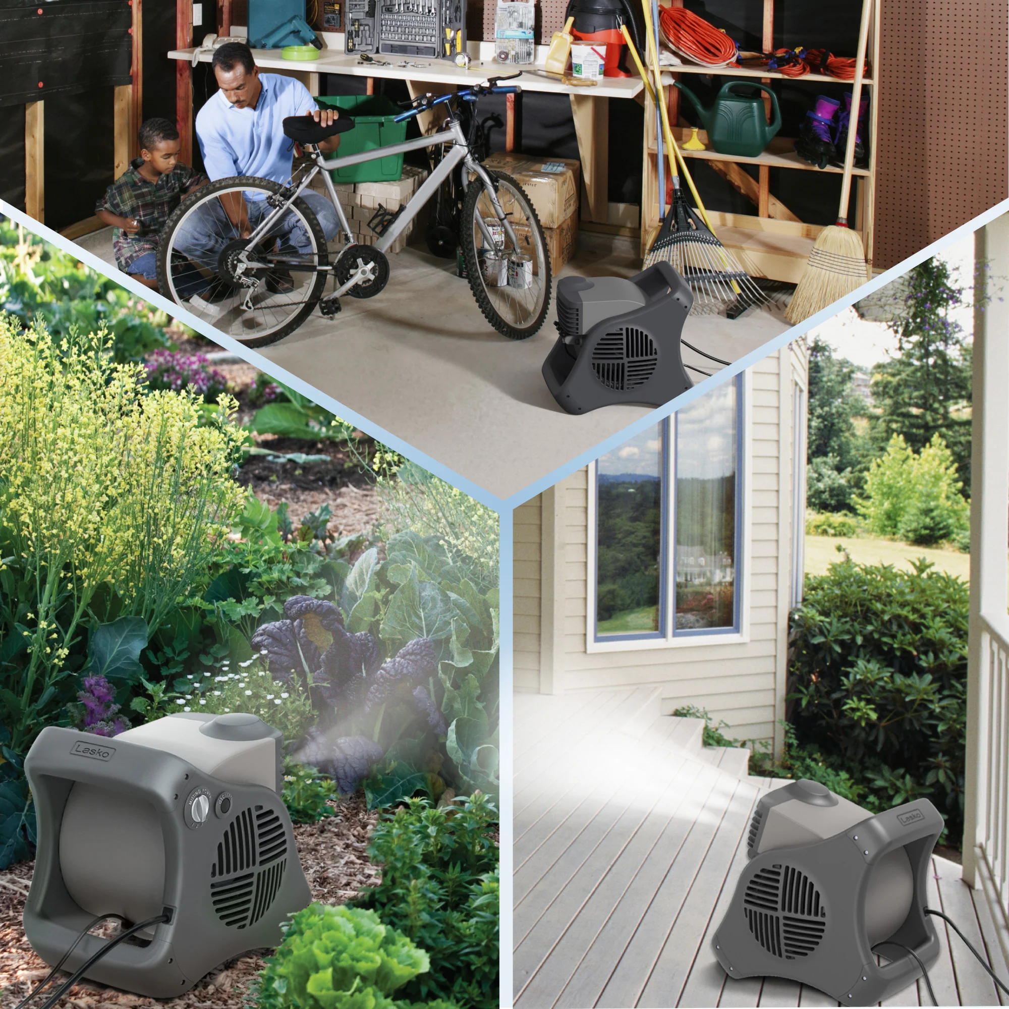 Lasko Misto® Outdoor Misting Fan (3-speed, pivoting, 9' hose, GFCI, black) - Image 7