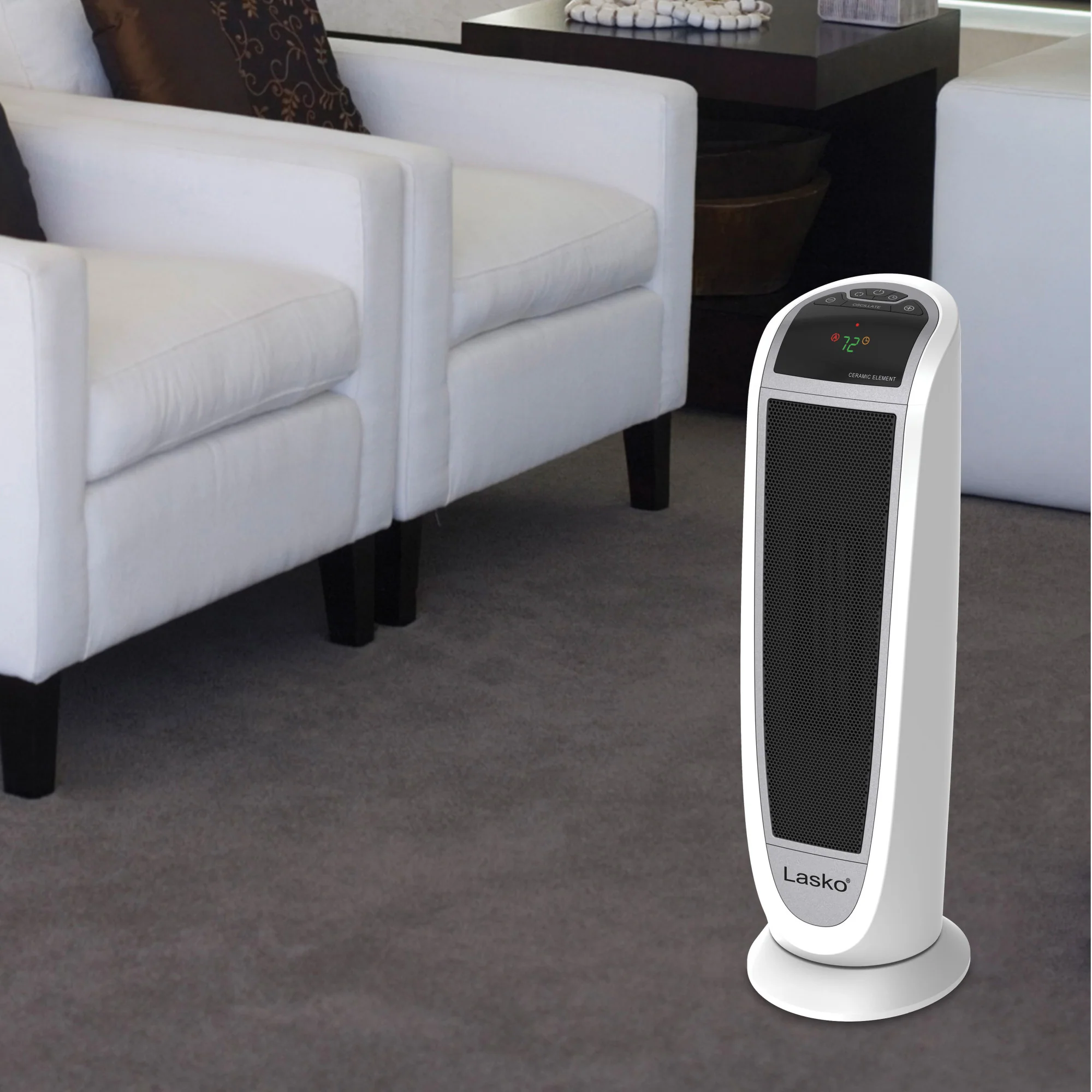 Lasko 22" Digital Ceramic Tower Heater with Remote (white, model 5165) - Image 14