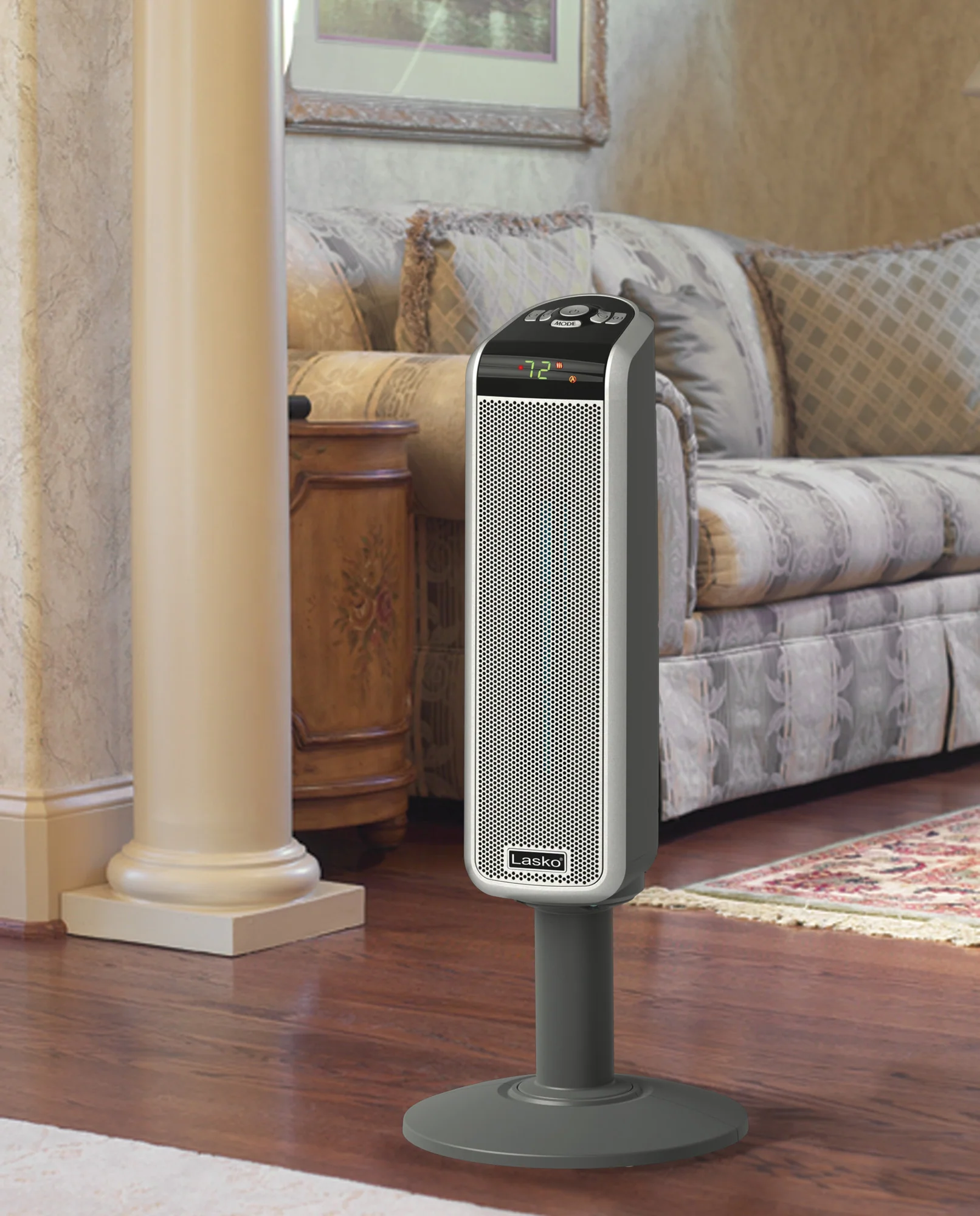 Lasko 1500W Electric Ceramic Pedestal Space Heater with Remote, 5397, Black - Image 12