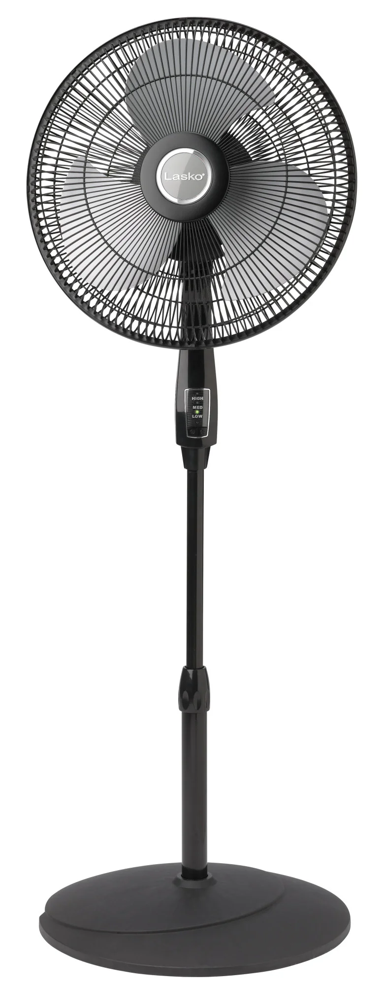 Lasko Performance 16" 3-speed Pedestal Fan with Remote (black, model 2648) - Image 3