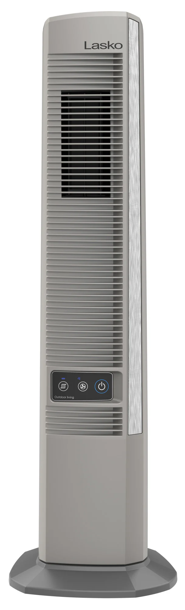 Lasko 42" 4-Speed Oscillating Outdoor Tower Fan with 10-Foot Power Cord, YF202, Gray - Image 7