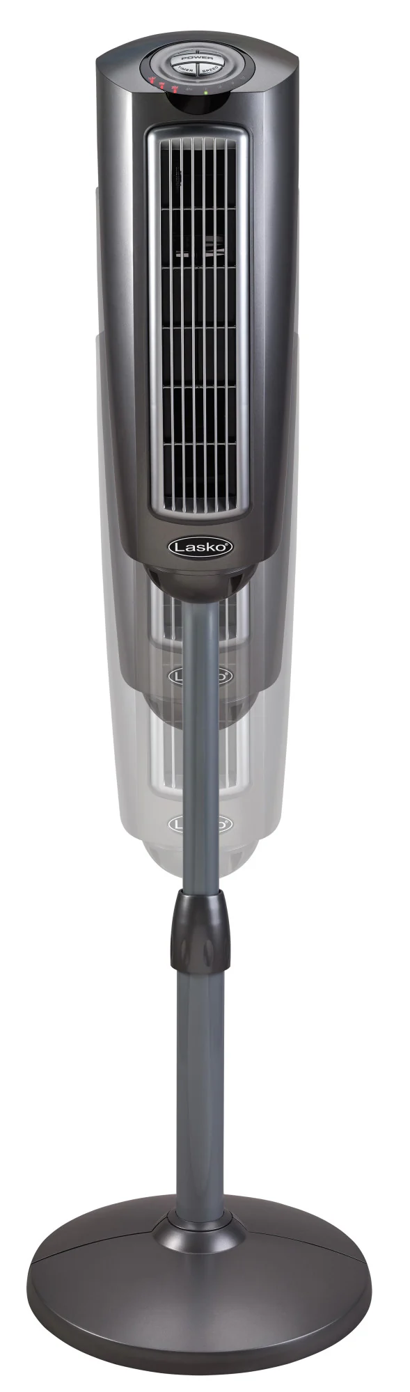 Lasko Space-Saving 3-speed Pedestal Tower Fan with Remote & Timer (gray, model 2535) - Image 11