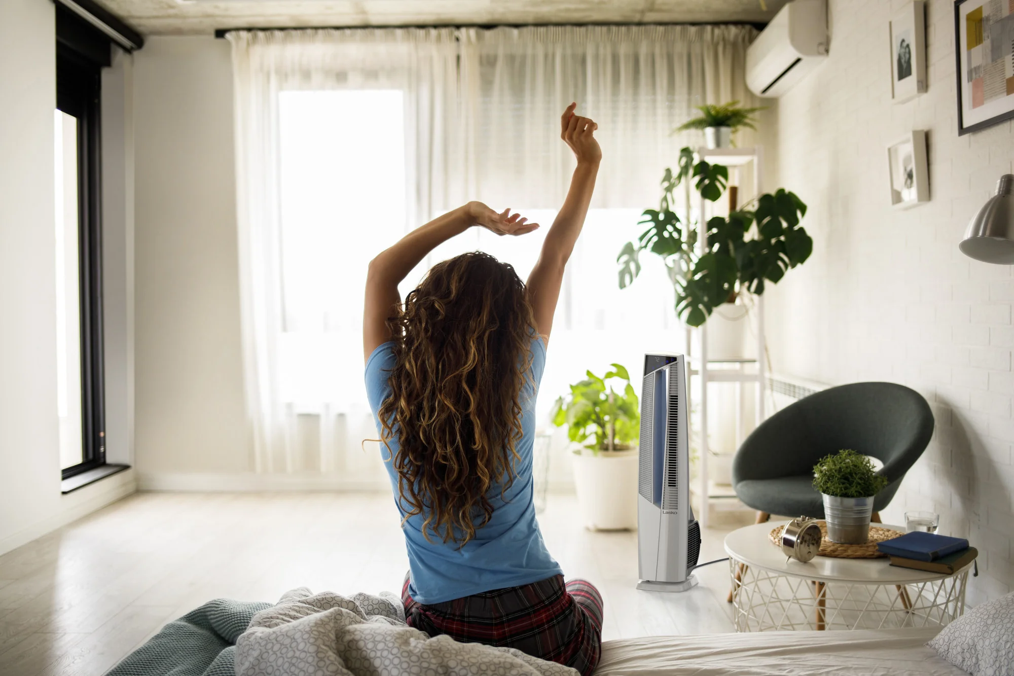 Lasko All Season High Velocity Hybrid Tower Fan and Space Heater in One with Remote Control, FHV820, White - Image 13