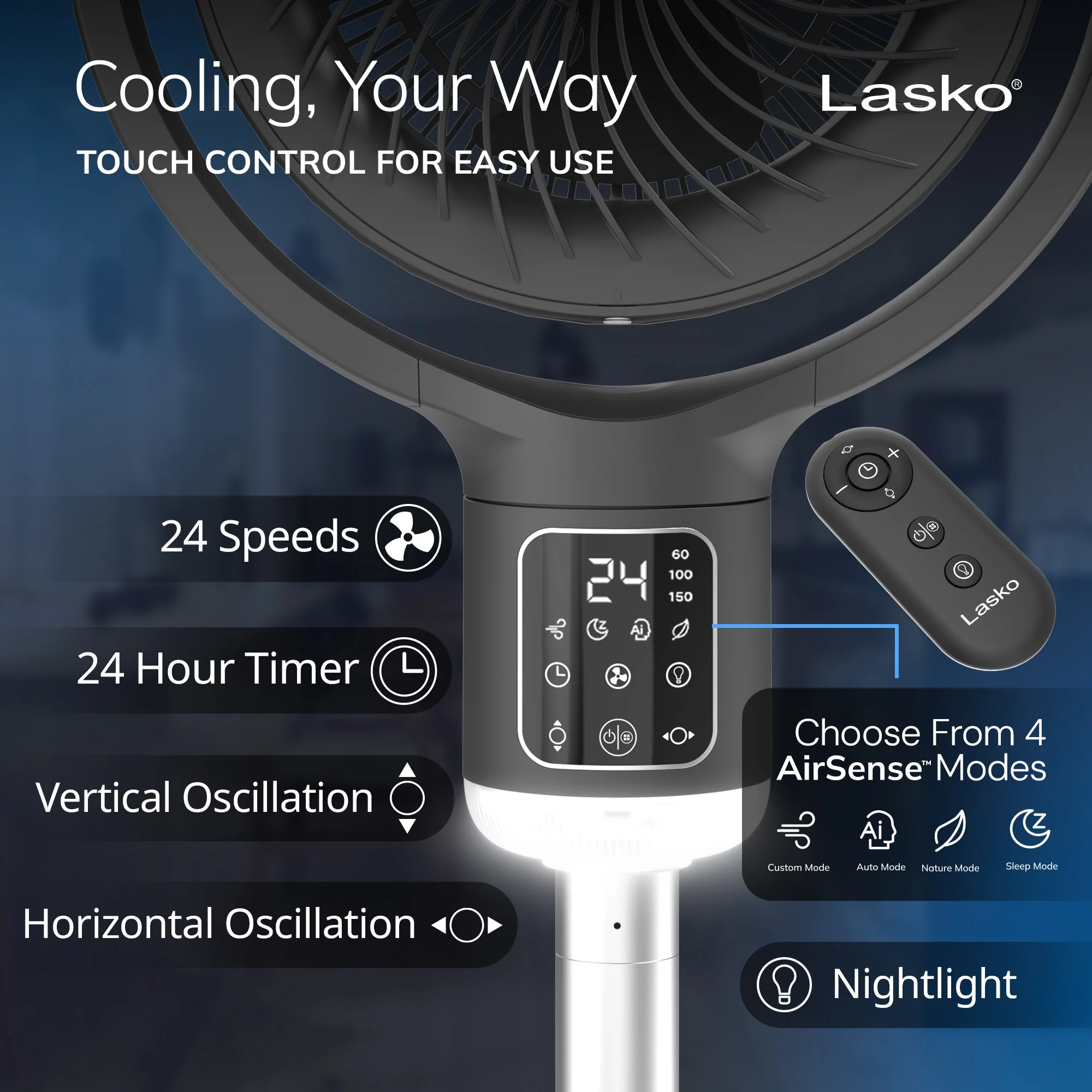 Lasko Whirlwind Orbital Pedestal Fan - Image 9
