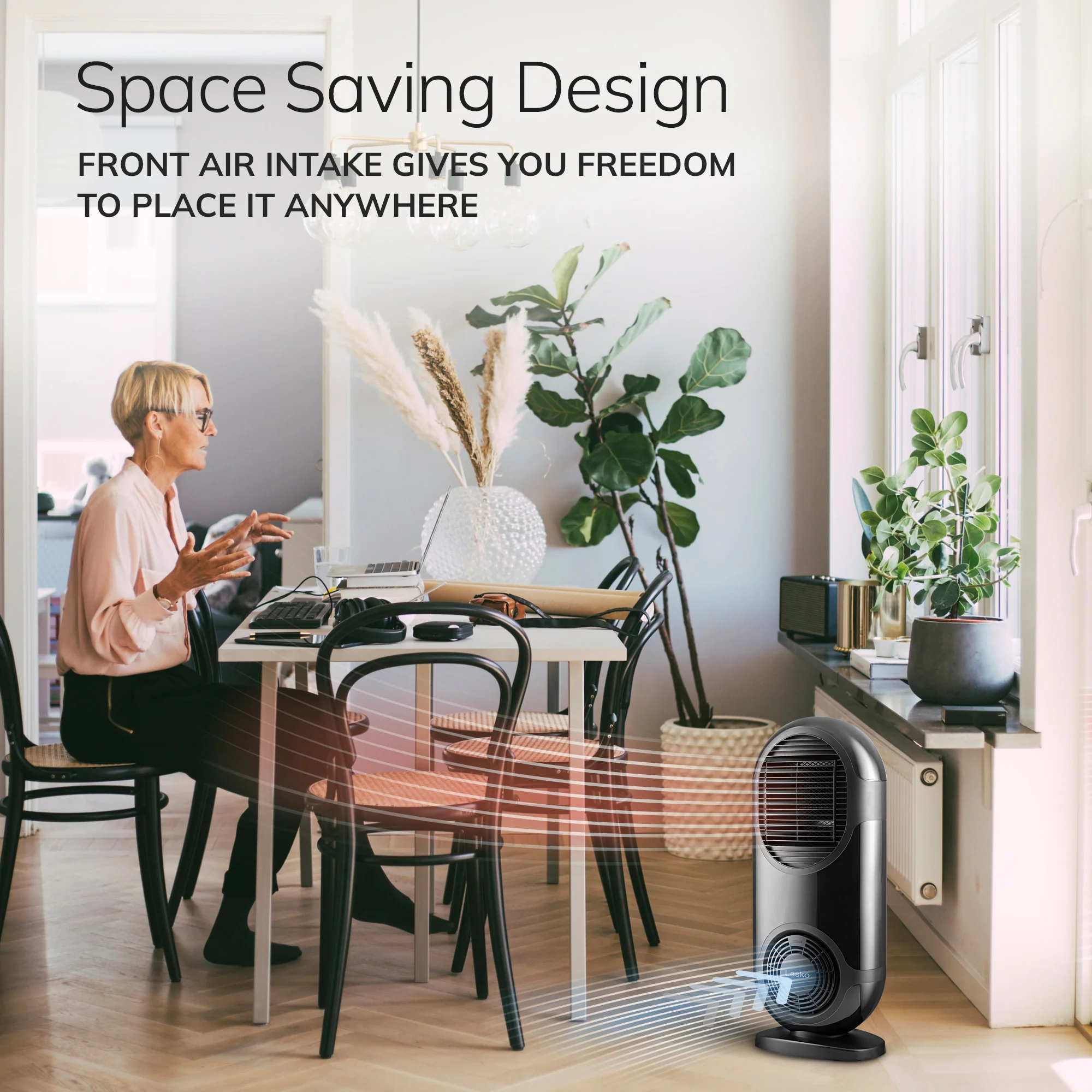 Lasko CC27350 27" Motion X Console Space Heater with Remote Control, Black - Image 3