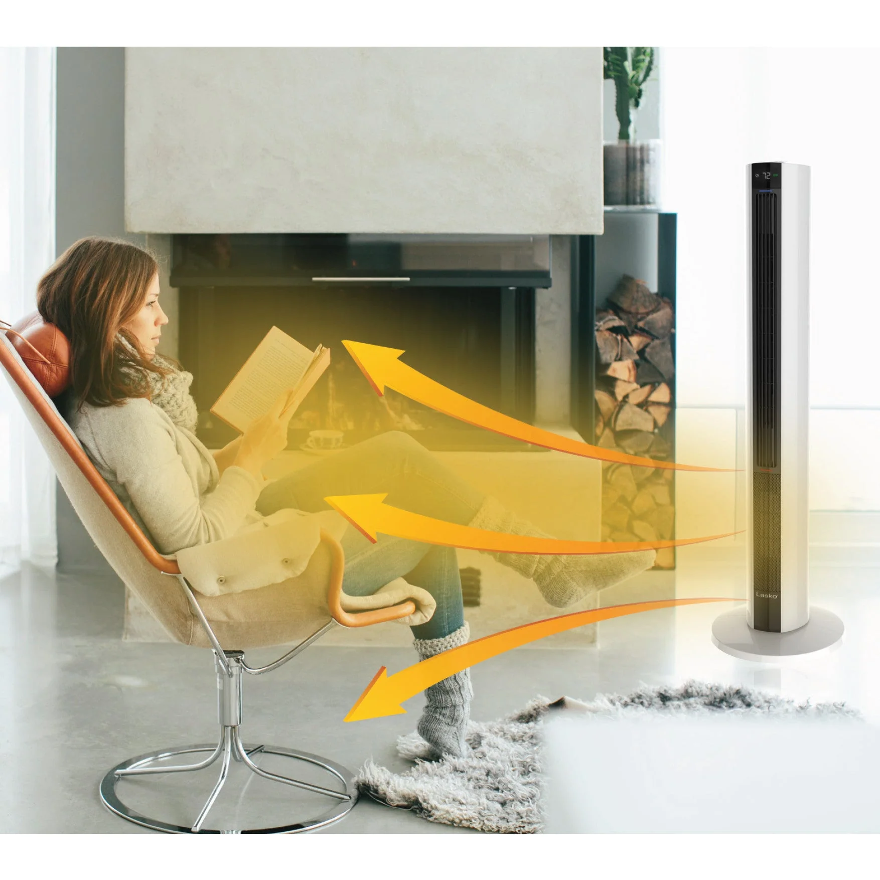 Lasko FH500C 1500W Electric All Season Tower Fan & Space Heater - Image 7