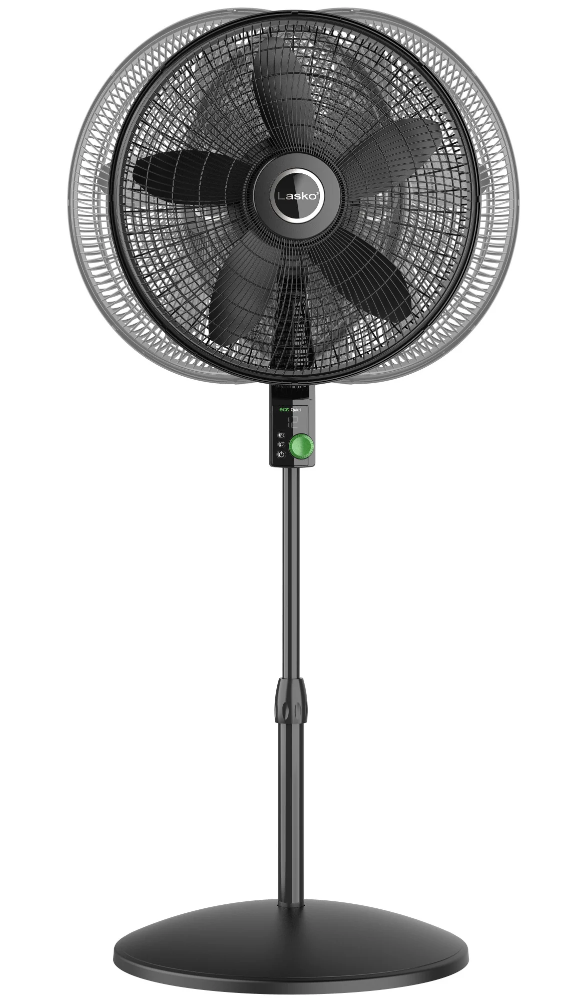 Lasko WhisperForce™ 18" 4-speed EcoQuiet DC Motor Pedestal Fan with Remote & Timer (black, model S18708) - Image 11