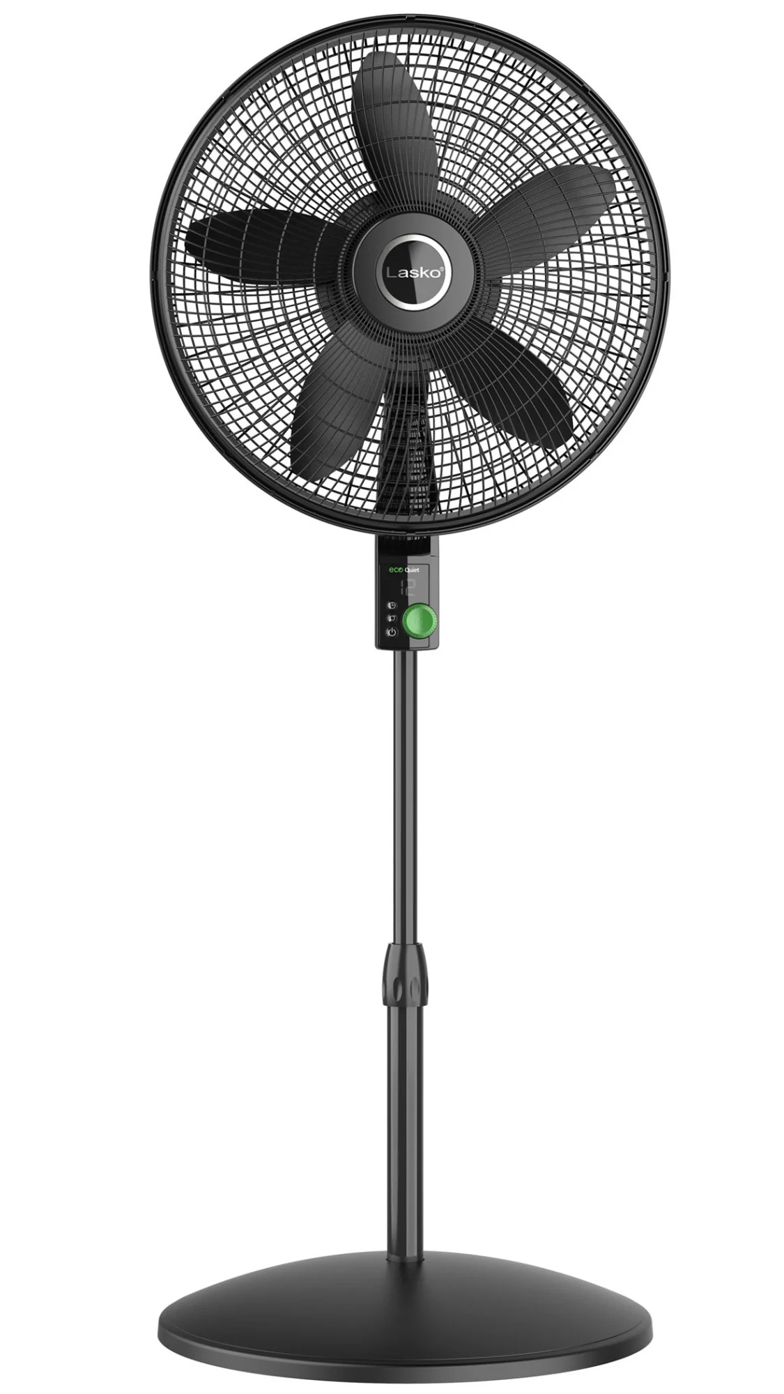 Lasko WhisperForce™ 18" 4-speed EcoQuiet DC Motor Pedestal Fan with Remote & Timer (black, model S18708) - Image 8