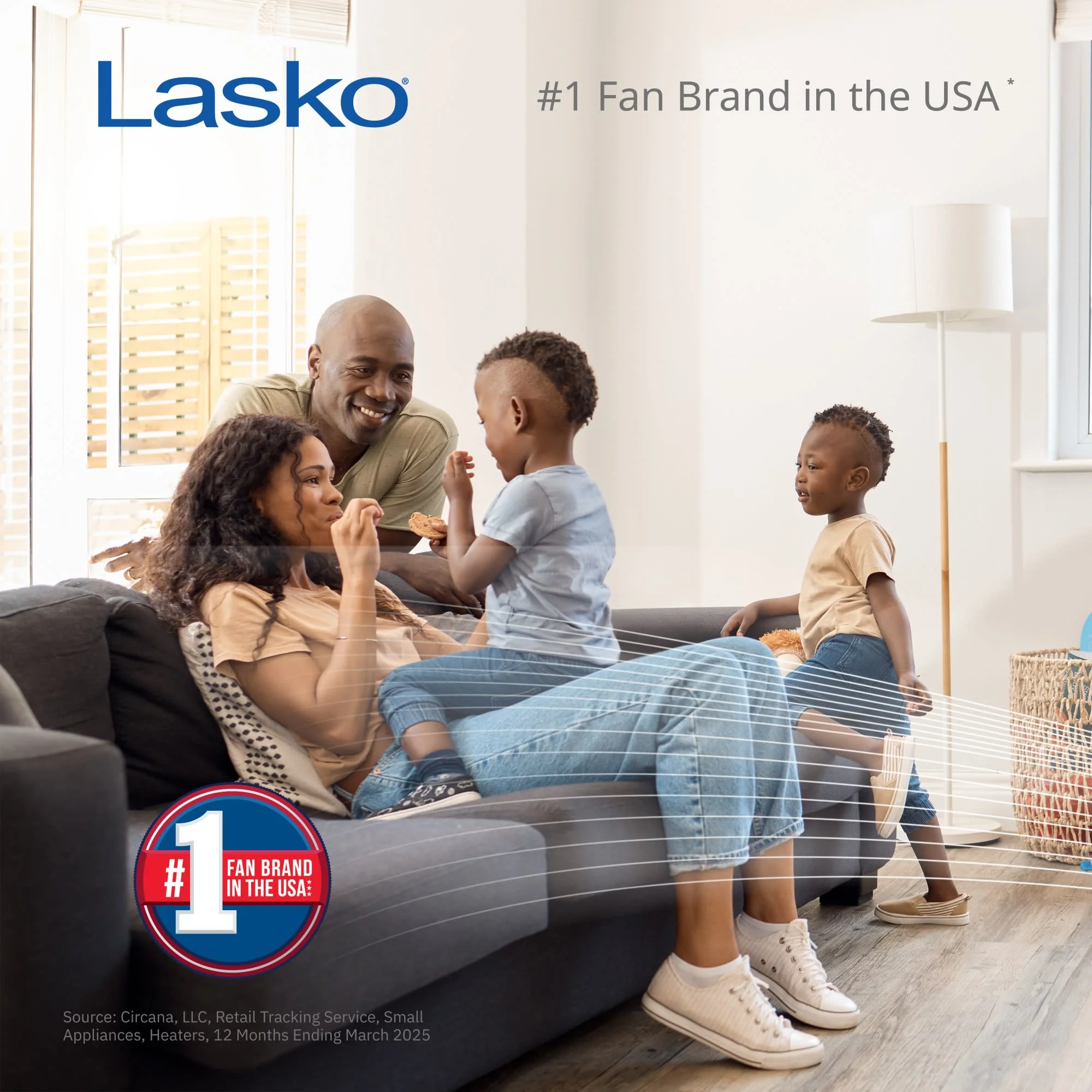 Lasko T13310 12" Desktop Wind Tower Oscillating Multi-Directional Table Fan - Image 2