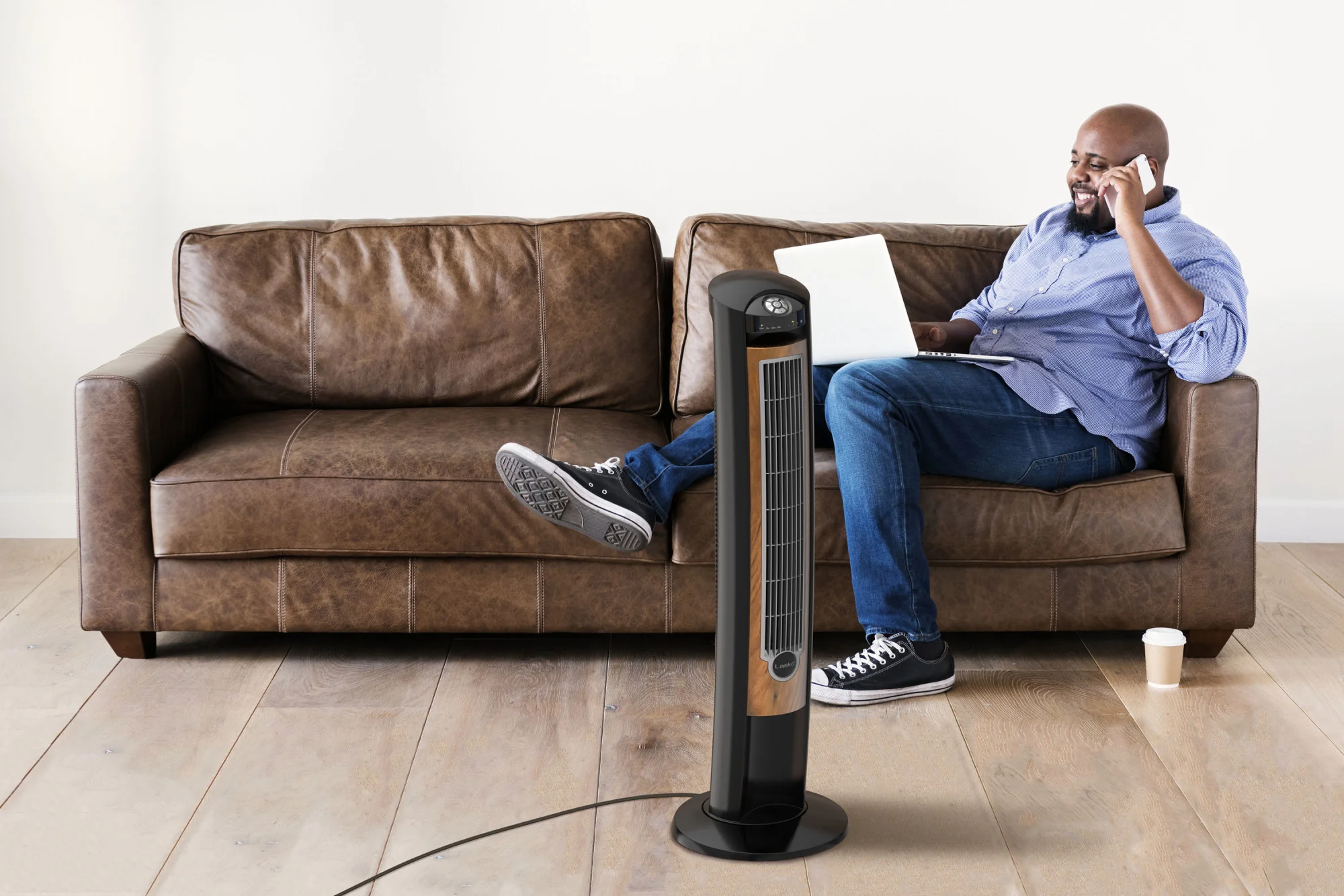Lasko Wind Curve® 42" Tower Fan (3-speed, remote, timer, black) - Image 13