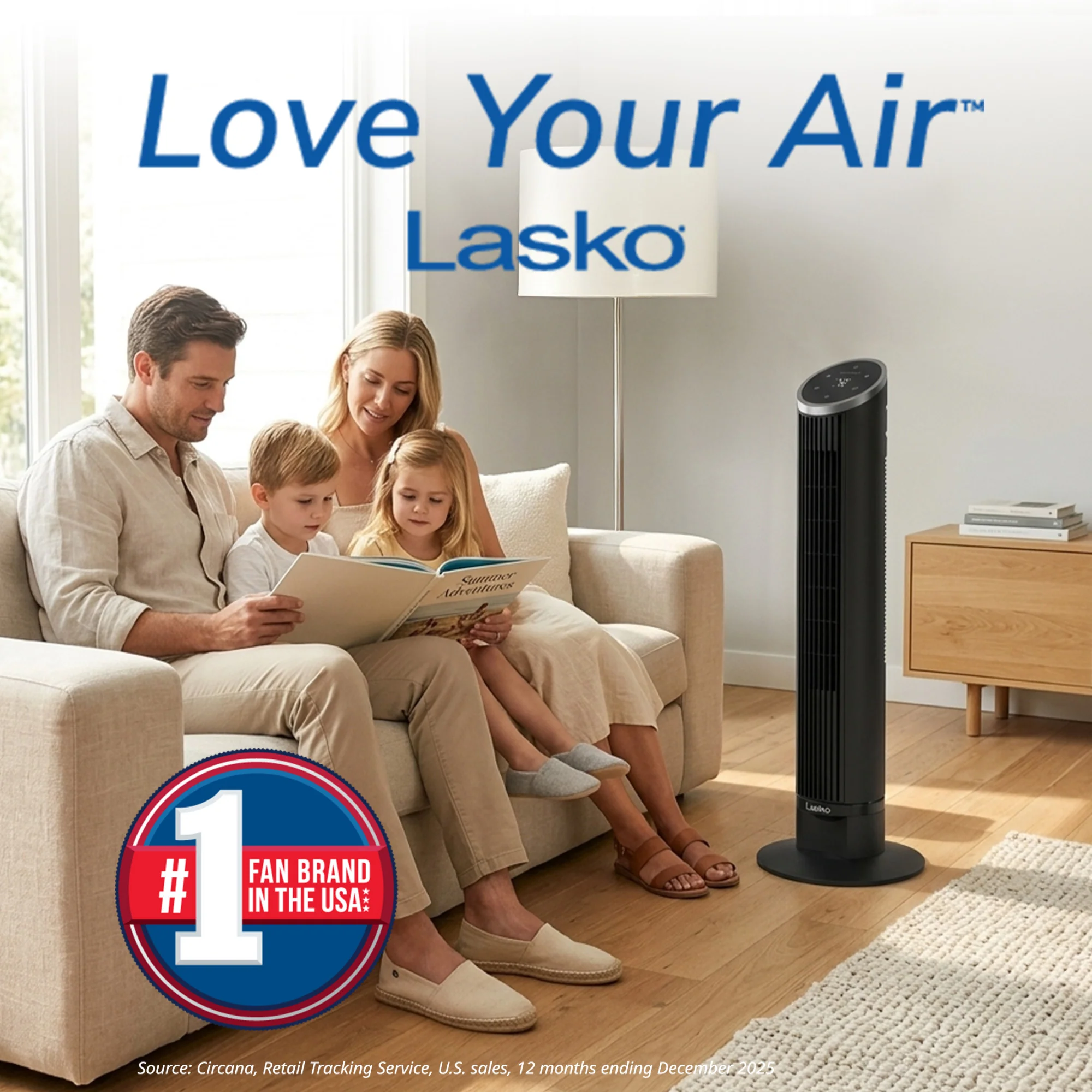 Lasko WhisperForce™ DC 36" Tower Fan (12-speed, remote, timer, air filtration, black) - Image 9