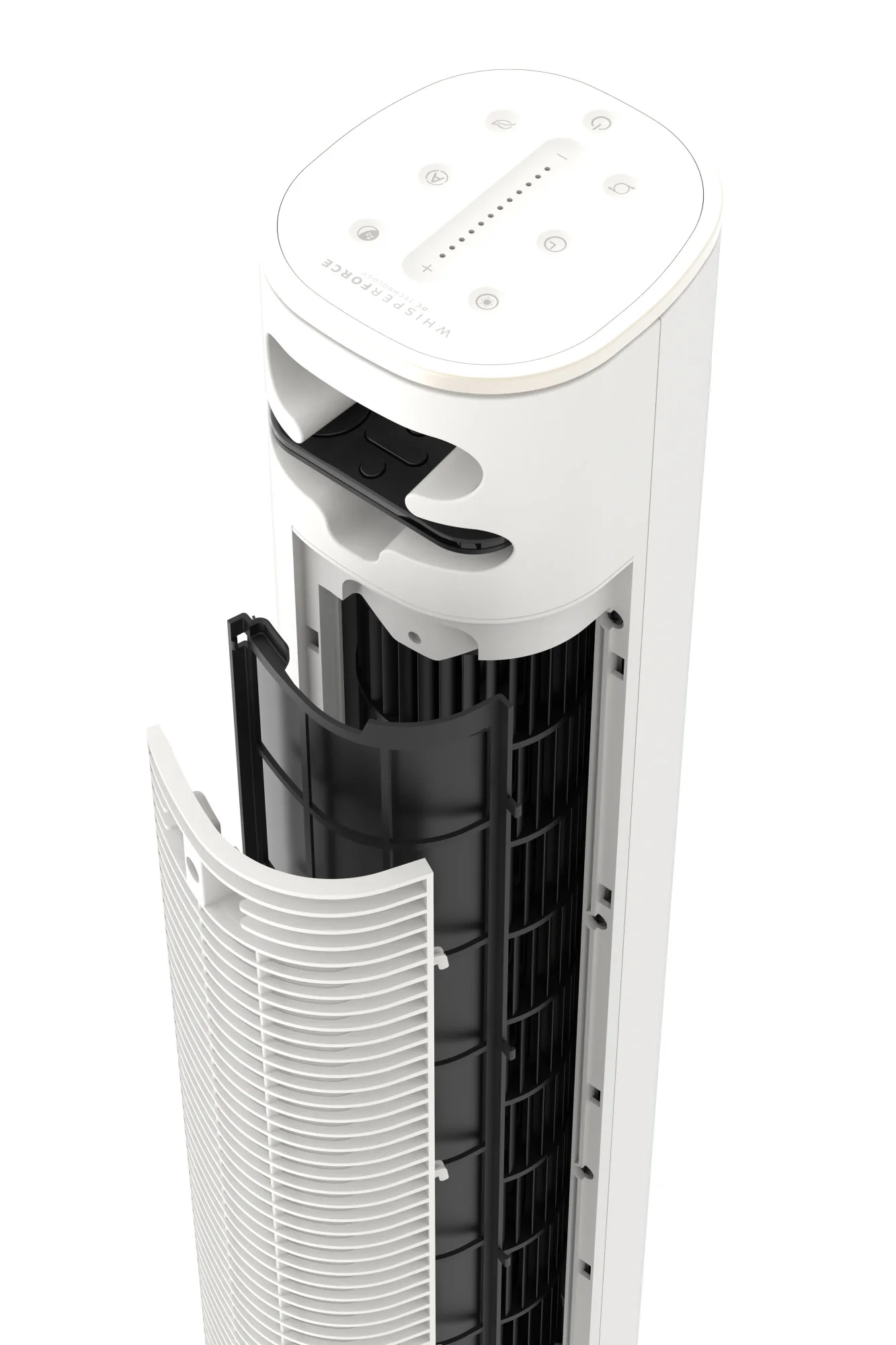 Lasko WhisperForce™ DC 40" Tower Fan (12-speed, remote, timer, air filtration, white/black) - Image 17